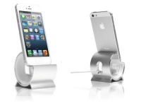 Sinjimoru Aluminum Sync Stand Dock Cradle Holder for iPhone 5, 4S, 4 and iPod Touch (Color option: Silver)