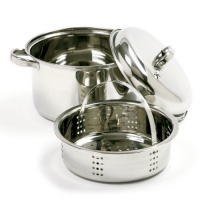 Norpro 4 Quart Stainless Steel Steamer Cooker 3 Piece Set Norpro 4 Quart Stainless Steel Steamer Cooker 3 Piece Set