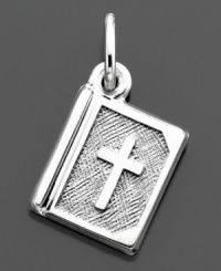 A beautiful replica of the good book makes a lovely accent. This Bible charm by Rembrandt Charms is crafted in sterling silver. Approximate drop: 1/2 inches. A beautiful replica of the good book makes a lovely accent. This Bible charm by Rembrandt Charms is crafted in sterling silver. Approximate drop: 1/2 inches.