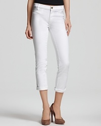 A cropped silhouette lends a chic twist to these crisp, clean MiH skinny jeans. A cropped silhouette lends a chic twist to these crisp, clean MiH skinny jeans.