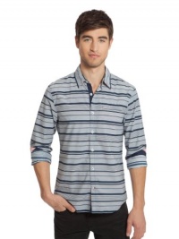 GUESS Summit Striped Long-Sleeve Shirt GUESS Summit Striped Long-Sleeve Shirt