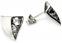 Elizabeth and James Thorns Sterling Silver White Sapphire Stud Earrings Elizabeth and James Thorns Sterling Silver White Sapphire Stud Earrings