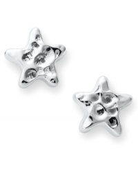 Shine bright, you rock star! Studio Silver's pretty star-shaped stud earrings feature a unique hammered surface crafted in sterling silver. Approximate diameter: 1/4 inch. Shine bright, you rock star! Studio Silver's pretty star-shaped stud earrings feature a unique hammered surface crafted in sterling silver. Approximate diameter: 1/4 inch.
