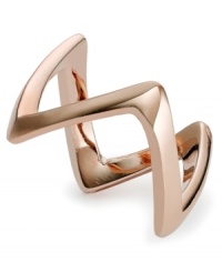 A solo standout, but lovely layered, Studio Silver's zigzag-shaped chevron ring is crafted in 18k rose gold over sterling silver. A solo standout, but lovely layered, Studio Silver's zigzag-shaped chevron ring is crafted in 18k rose gold over sterling silver.