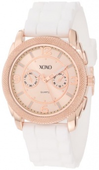 XOXO Women's XO8075 White Silicone Strap Watch