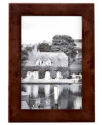 This Siena Burlwood picture frame from Tizo celebrates the natural beauty of wood, accenting any surface and showcasing any photo with rustic elegance. This Siena Burlwood picture frame from Tizo celebrates the natural beauty of wood, accenting any surface and showcasing any photo with rustic elegance.
