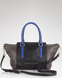 Join the color block party with this have-to-have it satchel from MARC BY MARC JACOBS. Bold, contrasting leathers make this style on-trend, while it's shape is definitely day-right. Join the color block party with this have-to-have it satchel from MARC BY MARC JACOBS. Bold, contrasting leathers make this style on-trend, while it's shape is definitely day-right.