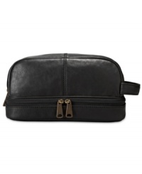 For the gentleman who needs something sophisticated to carry his must-haves with him, this travel kit from Fossil is perfect. For the gentleman who needs something sophisticated to carry his must-haves with him, this travel kit from Fossil is perfect.