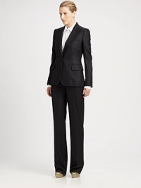 This chic, minimal wide-legged silhouette will be an instant wardrobe favorite.Self waistbandZip flyInseam, about 36WoolDry cleanMade in Italy of imported fabricModel shown is 5'11 (180cm) wearing US size 4. Additional Information Women's Premier Designer & Contemporary Size Guide This chic, minimal wide-legged silhouette will be an instant wardrobe favorite.Self waistbandZip flyInseam, about 36WoolDry cleanMade in Italy of imported fabricModel shown is 5'11 (180cm) wearing US size 4. Additional Information Women's Premier Designer & Contemporary Size Guide