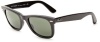 Ray-Ban RB2140 Original Wayfarer Sunglasses 50 mm, Non-Polarized, Black Frame/Green G-15XLT lens