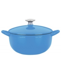 Classic good looks and outstanding performance put this covered soup pot at the front of its class. Treat your taste buds and loved ones to a culinary feast with the extraordinary soups, stews, stocks and vegetable dishes you whip up in this pot. Famed chef Mario Batali introduces the beauty of cast iron into your kitchen with a versatile addition that heats up fast, retains heat like a pro and eliminates hot spots that burn foods. Limited lifetime warranty. (Clearance) Classic good looks and outstanding performance put this covered soup pot at the front of its class. Treat your taste buds and loved ones to a culinary feast with the extraordinary soups, stews, stocks and vegetable dishes you whip up in this pot. Famed chef Mario Batali introduces the beauty of cast iron into your kitchen with a versatile addition that heats up fast, retains heat like a pro and eliminates hot spots that burn foods. Limited lifetime warranty. (Clearance)