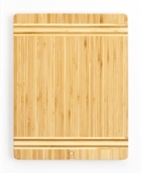 Crafted from renewable bamboo, this smart accent adds a contrasting touch to your countertop and provides a safe and protective place to slice, dice and make culinary genius come to life. Crafted from renewable bamboo, this smart accent adds a contrasting touch to your countertop and provides a safe and protective place to slice, dice and make culinary genius come to life.