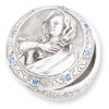 Silver-tone Mother Mary Rosary Box