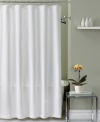 Sumptuous texture for the modern bathroom. The Lattice fabric shower curtain from Hotel Collection combines crisp white cotton with an embossed, woven design. Perfect for creating that bright, invigorating atmosphere. Liner recommended.