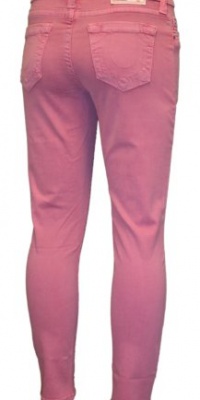 True Religion Brand Jeans Women's Brooklyn Cropped Pants Berry-27 (30 Inseam)