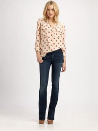 Painterly polka dots pop on this tailored silk essential.Point collarLong sleevesBarrel cuffsButton-down placketFlap chest pocketsBack box pleatShirttail hem slightly longer in backAbout 21 from shoulder to hemSilkDry cleanImportedModel shown is 5'10 (178cm) wearing US size Small. Painterly polka dots pop on this tailored silk essential.Point collarLong sleevesBarrel cuffsButton-down placketFlap chest pocketsBack box pleatShirttail hem slightly longer in backAbout 21 from shoulder to hemSilkDry cleanImportedModel shown is 5'10 (178cm) wearing US size Small.