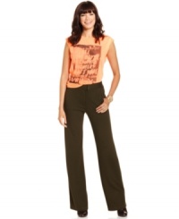 These RACHEL Rachel Roy wide-leg trousers add instant polish to day-to-night looks -- perfect for desk-to-dinner days! (Clearance)