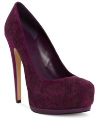 You'll love the laser cut texture and peek-a-boo nature of Truth or Dare by Madonna's Langlade platform pumps. You'll love the laser cut texture and peek-a-boo nature of Truth or Dare by Madonna's Langlade platform pumps.