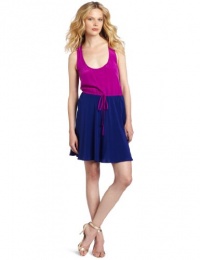 Twelfth St. by Cynthia Vincent Women's Racer Back Mini Dress, Purple/Navy, Large Twelfth St. by Cynthia Vincent Women's Racer Back Mini Dress, Purple/Navy, Large