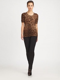 An alluring print in a slim-fitting silhouette on ultra-soft wool.ScoopneckShort sleevesPullover stylingVirgin woolDry cleanMade in Italy of imported fabric Model shown is 5'10 wearing US size 4. An alluring print in a slim-fitting silhouette on ultra-soft wool.ScoopneckShort sleevesPullover stylingVirgin woolDry cleanMade in Italy of imported fabric Model shown is 5'10 wearing US size 4.
