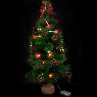 Urban 32 Holiday Tree with Decorations and 20 Battery Operated Color Changing LED Fiber Lights Urban 32 Holiday Tree with Decorations and 20 Battery Operated Color Changing LED Fiber Lights