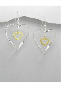 Heart Earrings In Sterling Silver