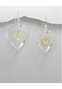 Heart Earrings In Sterling Silver Heart Earrings In Sterling Silver