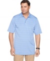 Stripe it up. This polo shirt from Izod has performance features that'll up your game instantly.