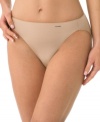A revolutionary leg treatment virtually eliminates panty lines. With Tactel microfiber for a buttery-soft band. Style #1338