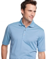 With this moisture-wicking polo from Izod to keep you cool and dry, the only thing you'll have to worry about on the course will be your game. With this moisture-wicking polo from Izod to keep you cool and dry, the only thing you'll have to worry about on the course will be your game.