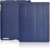 INVELLOP NAVY BLUE Leatherette Case Cover for iPad 2 / iPad 3 / iPad 4 / The new iPad (Built-in magnet for sleep/wake feature)