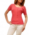 Chloe Coral Pink Knit Sweater Top. New. L