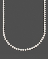 Add a look of instant glamour and ultimate elegance. This beautiful strand by Belle de Mer features AA Akoya cultured pearls (6-6-1/2 mm) set in 14k gold. Approximate length: 16 inches. Add a look of instant glamour and ultimate elegance. This beautiful strand by Belle de Mer features AA Akoya cultured pearls (6-6-1/2 mm) set in 14k gold. Approximate length: 16 inches.