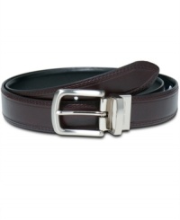 This Tommy Hilfiger leather belt will add classic style to your office or after-hours look. This Tommy Hilfiger leather belt will add classic style to your office or after-hours look.