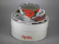 Spode Flowers of the Month Cup & Saucer 11 ounce - December (poinsettia, mistletoe, christmas rose, holly) Spode Flowers of the Month Cup & Saucer 11 ounce - December (poinsettia, mistletoe, christmas rose, holly)