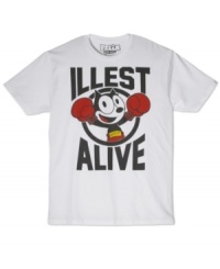 Felix is greatest fighter around! Well the greatest fictional feline fighter around, at least according to this playful tee by Hybrid. Felix is greatest fighter around! Well the greatest fictional feline fighter around, at least according to this playful tee by Hybrid.
