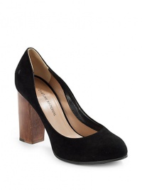 THE LOOKAlmond toeRich suede upperPadded insoleWooden block heel, 3¾ (95mm)THE MATERIALSuede upperLeather lining and soleORIGINMade in Italy THE LOOKAlmond toeRich suede upperPadded insoleWooden block heel, 3¾ (95mm)THE MATERIALSuede upperLeather lining and soleORIGINMade in Italy
