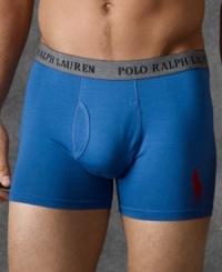Stretch soft cotton jersey boxer brief by Polo Ralph Lauren will provide you ultimate comfort, form fitting shape, and all day support. Stretch soft cotton jersey boxer brief by Polo Ralph Lauren will provide you ultimate comfort, form fitting shape, and all day support.