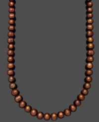 Sumptuous style. This stunning strand features chocolate-colored cultured freshwater pearls (9-1/2-10-1/2 mm) with a 14k gold clasp. Approximate length: 20 inches. Sumptuous style. This stunning strand features chocolate-colored cultured freshwater pearls (9-1/2-10-1/2 mm) with a 14k gold clasp. Approximate length: 20 inches.