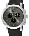 Burberry Men's BU1756 Beat Check Grey and Black Chronograph Dial Watch