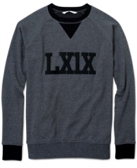Spelling it out: Commemorating the birth of designer Sean Combs in 1969, Sean John puts the number 69 in Roman numerals across the front of this crew neck T-shirt. Spelling it out: Commemorating the birth of designer Sean Combs in 1969, Sean John puts the number 69 in Roman numerals across the front of this crew neck T-shirt.
