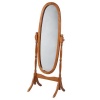 Frenchi Home Furnishing Traditional Style Oak Finish Wood Cheval Floor Mirror