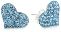 Betsey Johnson Iconic Pave Earrings Blue Pave Heart Studs Betsey Johnson Iconic Pave Earrings Blue Pave Heart Studs