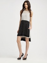 Contrasting panels and crystal-embellished polka-dots sweeten this silk hi-lo dress. RoundneckSleevelessSlash pocketsSplit hi-lo hemBack zipperAbout 21 from natural waist at shortest pointSilkDry cleanImportedModel shown is 5'10 (177cm) wearing US size 2.OUR FIT MODEL RECOMMENDS ordering true size. Contrasting panels and crystal-embellished polka-dots sweeten this silk hi-lo dress. RoundneckSleevelessSlash pocketsSplit hi-lo hemBack zipperAbout 21 from natural waist at shortest pointSilkDry cleanImportedModel shown is 5'10 (177cm) wearing US size 2.OUR FIT MODEL RECOMMENDS ordering true size.