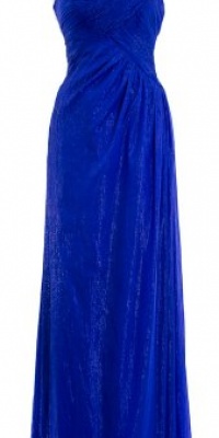 Aqua Sapphire Blue Floral Applique Detail Long Chiffon One-Shoulder Gown Dress 0 Aqua Sapphire Blue Floral Applique Detail Long Chiffon One-Shoulder Gown Dress 0