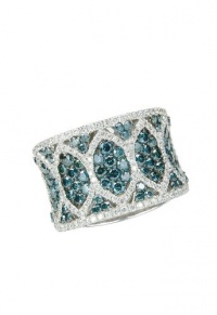 Effy Jewlery Pave Classica Bella Bleu Diamond Ring, 2.46 TCW Ring size 7