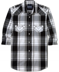 Your all-weekend all-star. This plaid shirt from American Rag sets the standard for casual style. Your all-weekend all-star. This plaid shirt from American Rag sets the standard for casual style.