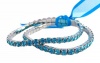 Bracelet Set (2 pc) - Stretch Crystals ~ Aqua Blue (7) (FB274)