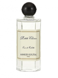 SOURCE OF INSPIRATION: Annick Goutal created this fragrance for her daughter as a young girl that she always named Petite Chérie. A fruity floral scent that recalls purity and boldness. A breath of this fragrance makes you want to cover it with kisses. WORDS TO DESCRIBE IT: Sweet, musky and cheeky. Mischievous, irresistible, delicious, daring, fresh. The perfume you want to kiss. 4.2 oz. SOURCE OF INSPIRATION: Annick Goutal created this fragrance for her daughter as a young girl that she always named Petite Chérie. A fruity floral scent that recalls purity and boldness. A breath of this fragrance makes you want to cover it with kisses. WORDS TO DESCRIBE IT: Sweet, musky and cheeky. Mischievous, irresistible, delicious, daring, fresh. The perfume you want to kiss. 4.2 oz.
