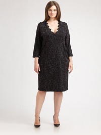 Made from fine Indian fabrication, this animal-print design will complement your shape, thanks to impeccable tailoring and a flattering fit. Scalloped necklineThree-quarter sleevesEmpire waistAllover printAbout 31 from natural waistPolyesterHand washImported Made from fine Indian fabrication, this animal-print design will complement your shape, thanks to impeccable tailoring and a flattering fit. Scalloped necklineThree-quarter sleevesEmpire waistAllover printAbout 31 from natural waistPolyesterHand washImported
